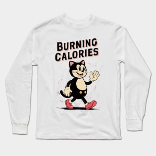 Cat Burning Calories Long Sleeve T-Shirt